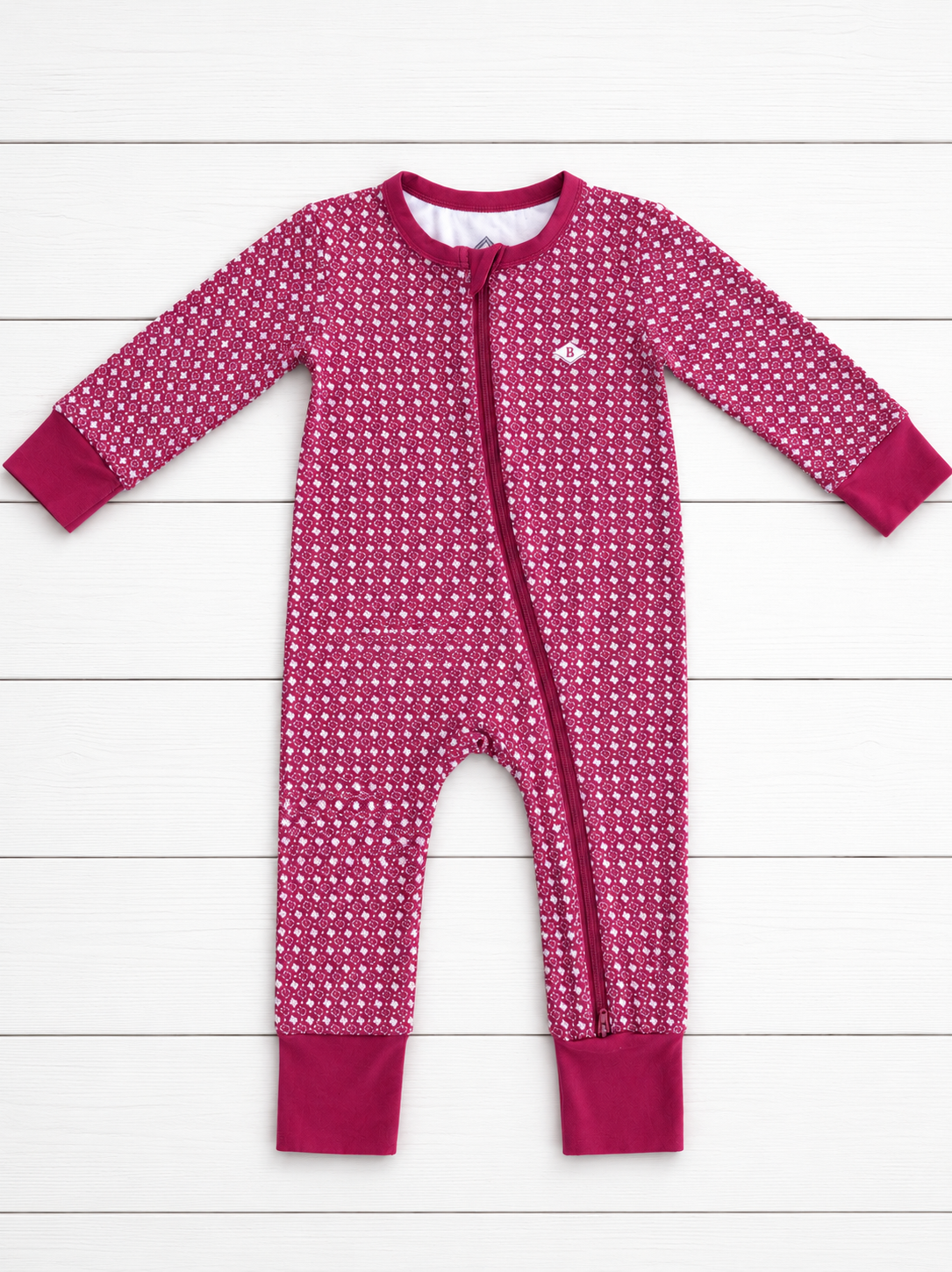 Burlebo Baby Zip Up Onesie- Gig ‘Em