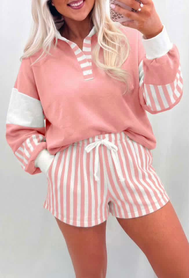 Pinky Short Set (Stripes)