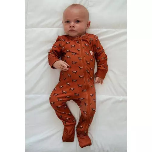 Baby BURLEBO Full Zip Convertible Pajamas- By The Horns