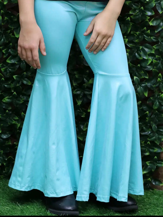 Blue Shimmery Bell Bottoms