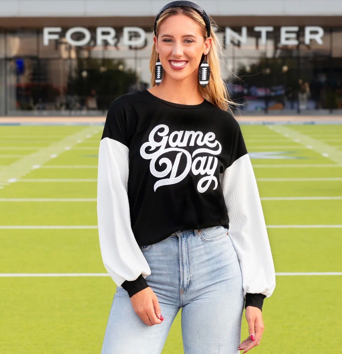 Black Game Day Long Sleeve Shirt