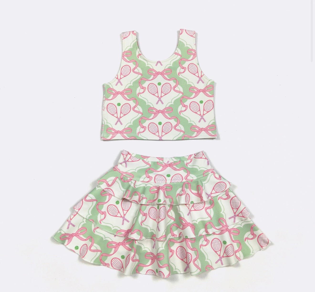 Tennis Ruffle Girls Skort Set