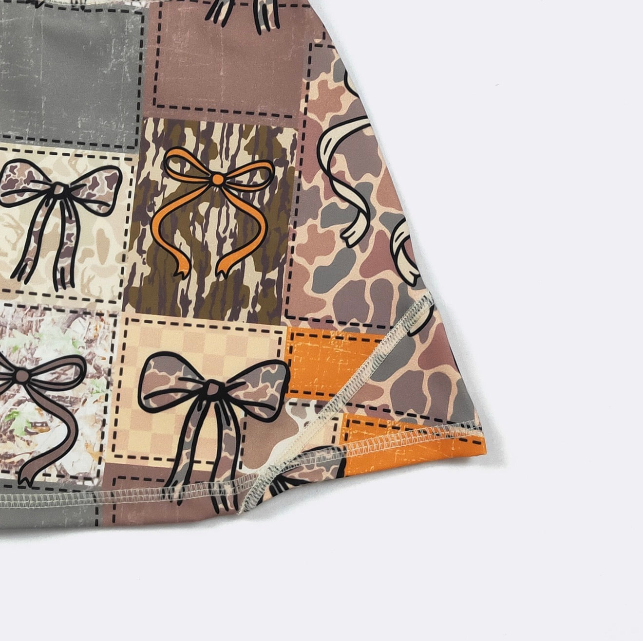 Camo Patchwork Girls Skort Set