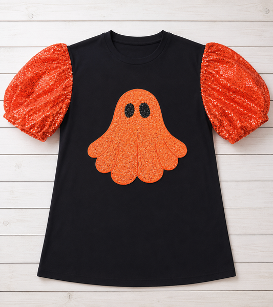 Halloween Sequin Ghost Puff