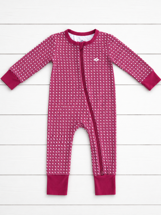 Burlebo Baby Zip Up Onesie- Gig ‘Em