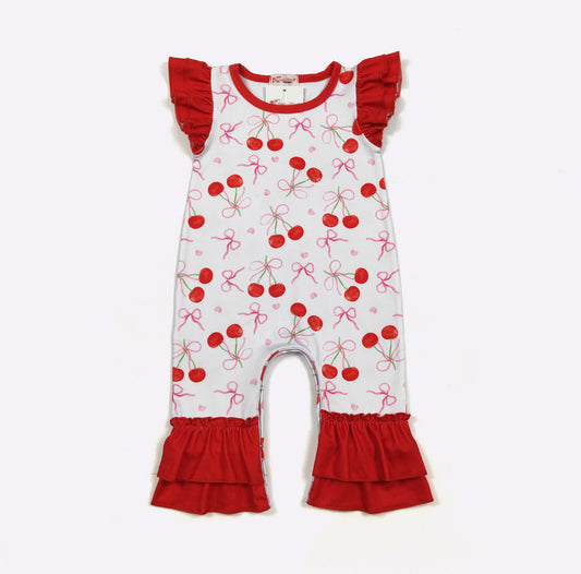 Coquette Cherries Baby Romper